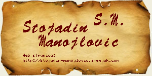 Stojadin Manojlović vizit kartica